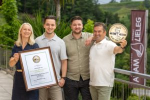 The Lieleg family, proud recipients of the Dubourdieu Trophy for the best Sauvignon in the competition