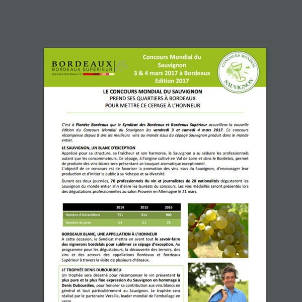 Le Concours prend ses quartiers à bordeaux pour mettre ce cepage à l&rsquo;honneur